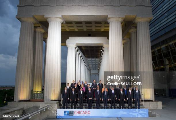 Heads of State and Government pose for the official family photo at Soldier Field in Chicago, Illinois, during the NATO 2012 Summit May 20, 2012. :...