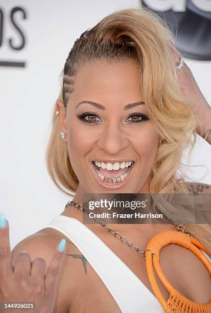 Rapper Hazel-E arrives at the 2012 Billboard Music Awards held at the MGM Grand Garden Arena on May 20, 2012 in Las Vegas, Nevada.