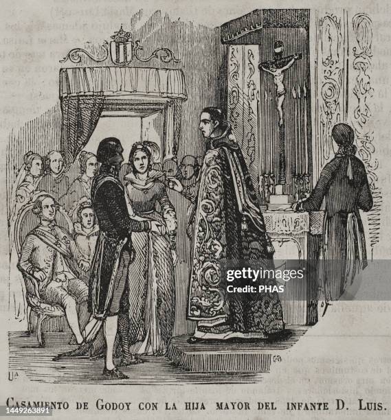 Manuel de Godoy y ilvarez de Faria . Spanish politician. Prime Minister and favourite of Charles IV. Godoy married the eldest daughter of the Infante...