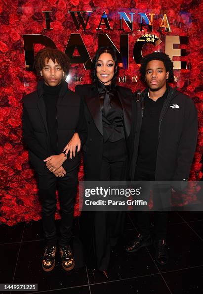 Rodney Hill III, singer Monica and Ramone Malik Hill pose during the ...