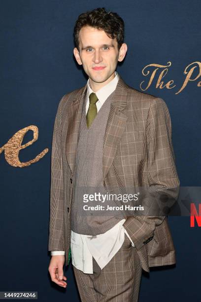Harry Melling arrives at "The Pale Blue Eye" Los Angeles Premiere at DGA Theater Complex on December 14, 2022 in Los Angeles, California.