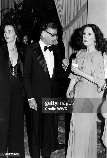 Cherie Latimer, Freddie Fields, and Audrey Wilder attend an event at the Beverly Wilshire Hotel in Beverly Hills, California, on April 5, 1975.