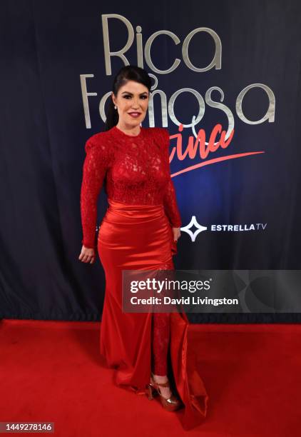 Luzelba Mansour attends the Los Angeles special screening of EstrellaTV's realty series "Rica, Famosa, Latina" at TCL Chinese 6 Theatres on December...