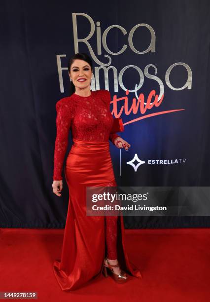 Luzelba Mansour attends the Los Angeles special screening of EstrellaTV's realty series "Rica, Famosa, Latina" at TCL Chinese 6 Theatres on December...