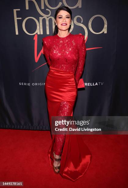 Luzelba Mansour attends the Los Angeles special screening of EstrellaTV's realty series "Rica, Famosa, Latina" at TCL Chinese 6 Theatres on December...