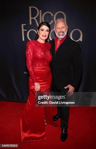 Luzelba Mansour and Luis Valentino attend the Los Angeles special screening of EstrellaTV's realty series "Rica, Famosa, Latina" at TCL Chinese 6...