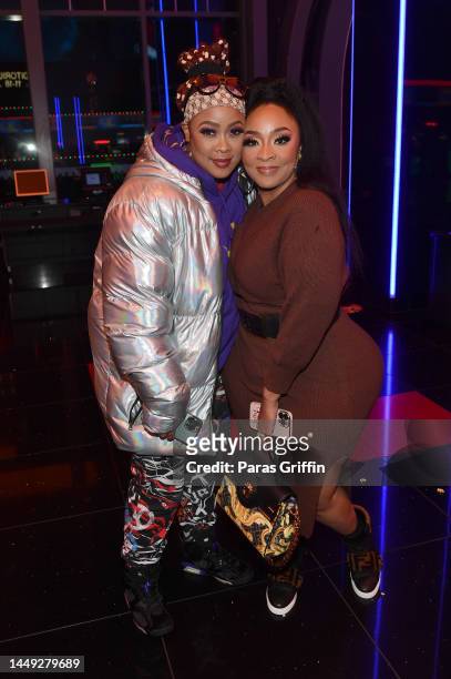 DaBrat and Jesseca Dupart attend the Atlanta screening of "I Wanna Dance With Somebody" at Regal Atlantic Station on December 14, 2022 in Atlanta,...