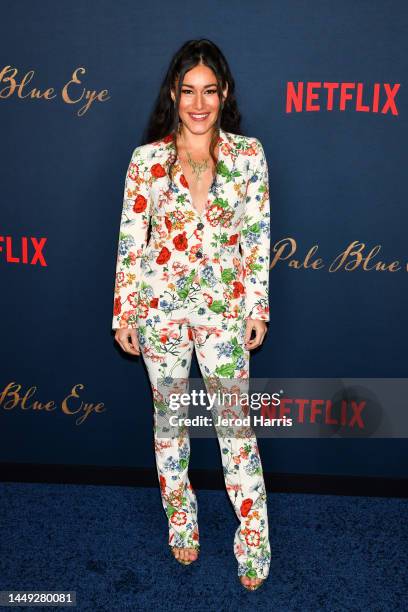 Orianka Kilcher arrives at "The Pale Blue Eye" Los Angeles Premiere at DGA Theater Complex on December 14, 2022 in Los Angeles, California.
