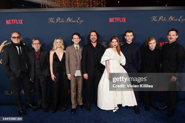 John Lesher, Timothy Spall, Hadley Robinson, Harry Melling, Christian Bale, Lucy Boynton, Harry Lawtey, Fred Hechinger and Scott Cooper attend "The...