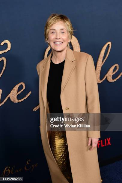 Sharon Stone attends "The Pale Blue Eye" Los Angeles Premiere at Directors Guild Of America on December 14, 2022 in Los Angeles, California.
