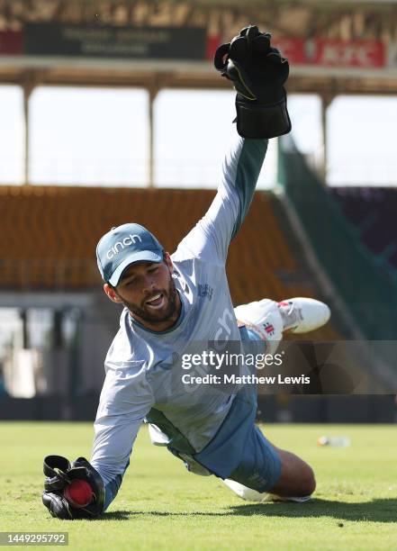 Ben Foakes of England pictured during a Net Session ahead of the Third Test match between England and Pakistan at Karachi National Stadium on...