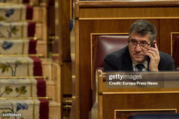 The PSOE spokesman in the Congress of Deputies, Patxi Lopez, during a plenary session, in the Congress of Deputies, on 15 December, 2022 in Madrid,...