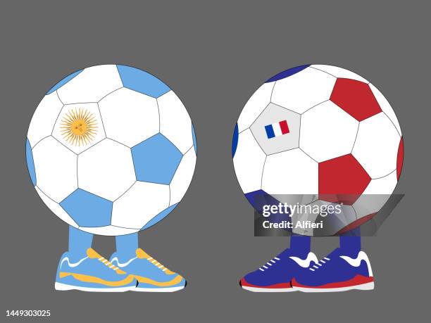 argentina vs france football - argentina football stock illustrations