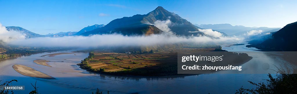 First curve of Yangtze river