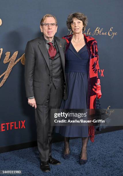 Timothy Spall and Shane Spall attend the "The Pale Blue Eye" Los Angeles Premiere at DGA Theater Complex on December 14, 2022 in Los Angeles,...