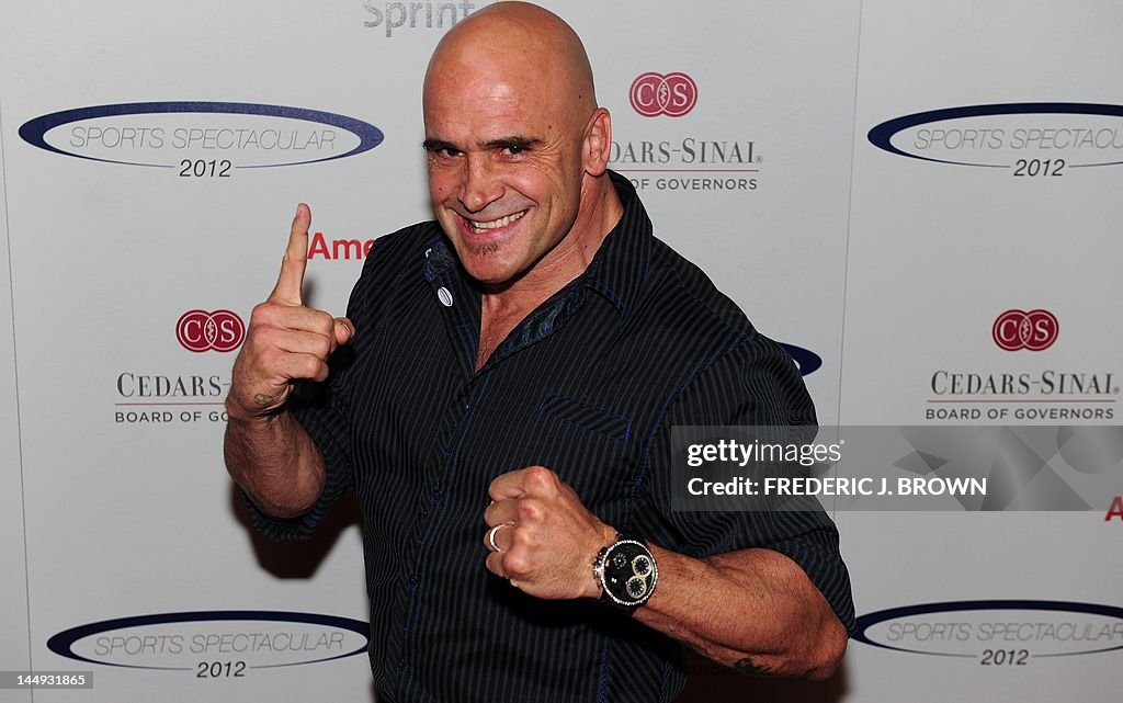 Bas Router Fighter Retired mixed martial arts fighter Bas Rutten poses on arrival for ...