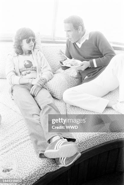 Maria Schneider and Daniel Melnick attend the Cannes Film Festival in Cannes, France, in May 1975.