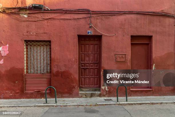 red house - bollards stock pictures, royalty-free photos & images