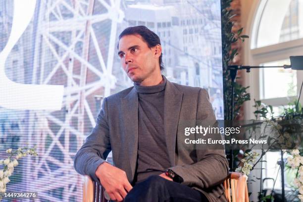 Tennis player Rafa Nadal at the presentation of a joint project between Melia Hotels International and tennis player Rafa Nadal, at the Dos Cielos...