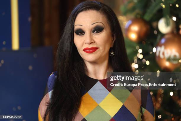 Singer Alaska poses during the presentation of RTVE's Christmas programming, on December 15 in Madrid, Spain.