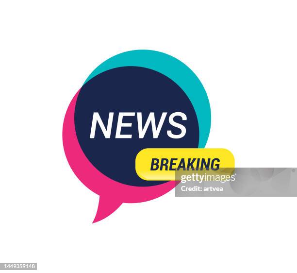 speech bubble with breaking news - newsletter stock illustrations