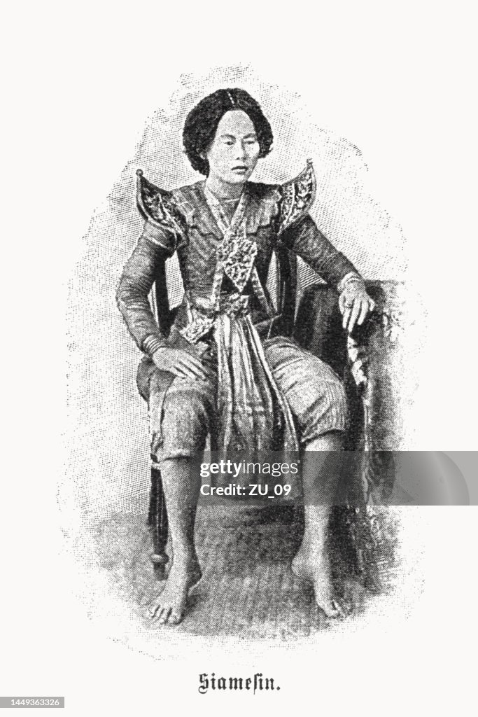 Siamese woman (Southeast Asia), halftone print, published in 1899