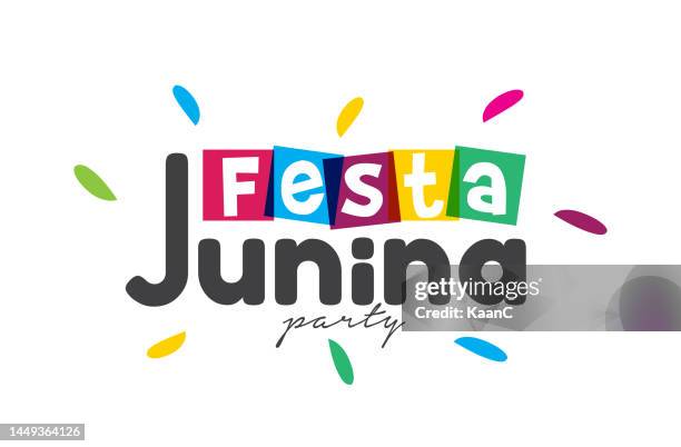 festa junina party design stock vector illustration, brazilian traditional celebration festa junina. - festa stock illustrations