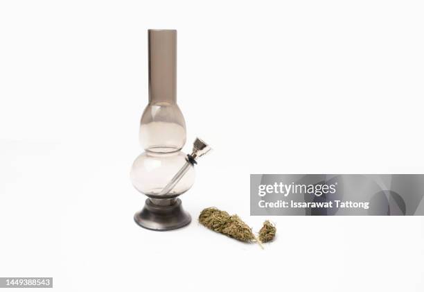 marijuana hookah and leaf background take photos in thailand - pipe stock pictures, royalty-free photos & images