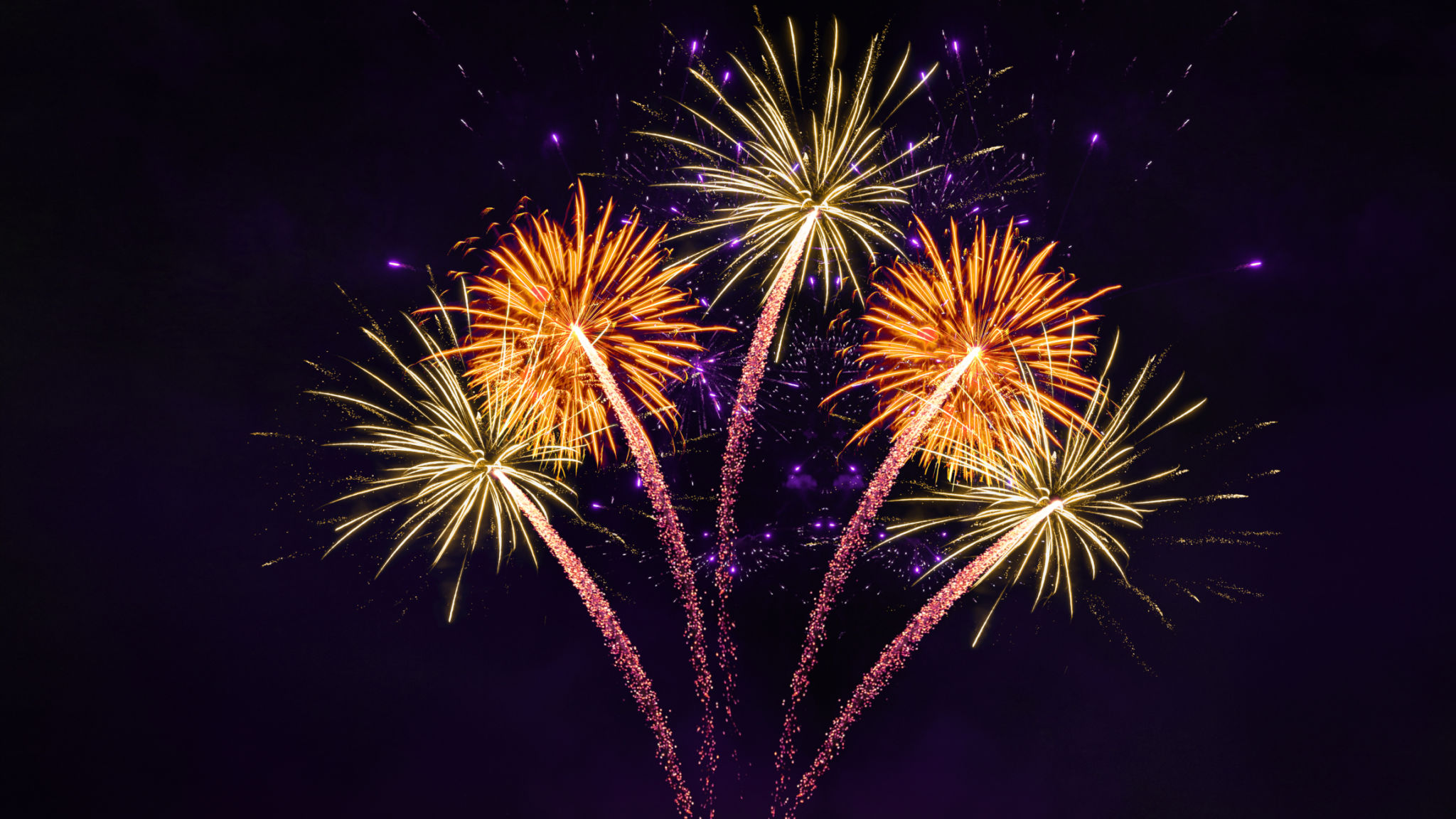 winter fireworks