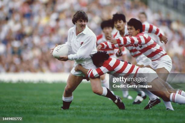 England player Stuart Barnes in action during a match against Japan at Twickenham in London, United Kingdom.