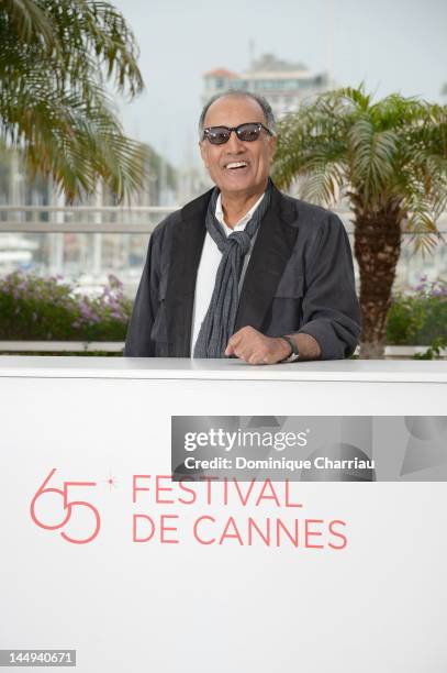 Director Abbas Kiarostami poses at the "Like Someone In Love" Photocall during the 65th Annual Cannes Film Festival at Palais des Festivals on May...