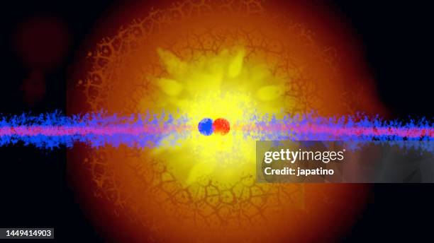 nuclear fusion - colours merging stock pictures, royalty-free photos & images