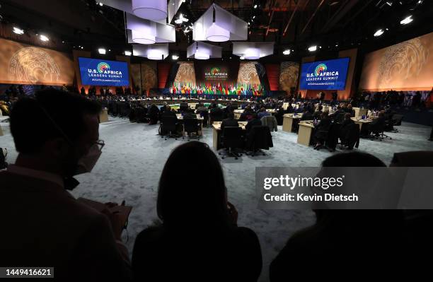 President Joe Biden speaks during the Leaders Session – Partnering on Agenda 2063 at the U.S. - Africa Leaders Summit on December 15, 2022 in...