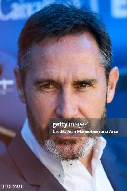 Head coach Vicente Moreno of RCD Espanyol reacts during the La Liga Santander match between Deportivo Alaves and RCD Espanyol at Estadio de...