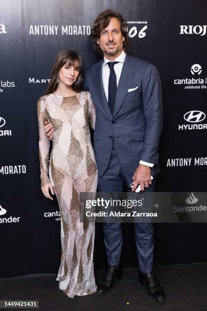 Sandra Gago and Feliciano Lopez attend the Esquire "Men Of The Year" Awards 2022 at Casino de Madrid on December 14, 2022 in Madrid, Spain.