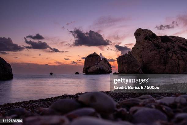 scenic view of sea against sky during sunset,cyprus - republic of cyprus stock pictures, royalty-free photos & images