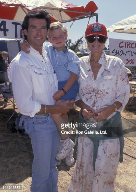 Actor Pierce Brosnan, wife Cassandra Harris and son Sean Brosnan attend the Eighth Annual Malibu Kiwanis Chili Cook-off Carnival and Fair on...