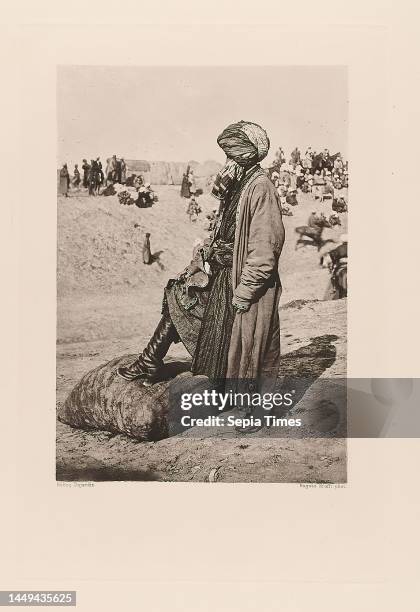 Hachette & Cie, Hugues Krafft, Dujardin, Un cavalier chaussé de bottes à hauts talons pointus, from the book A travers le Turkestan Russe, paper,...