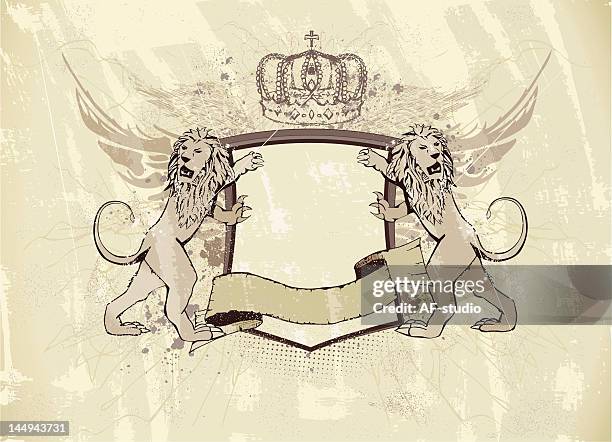 ilustraciones, imágenes clip art, dibujos animados e iconos de stock de lion cresta - uñas decoradas