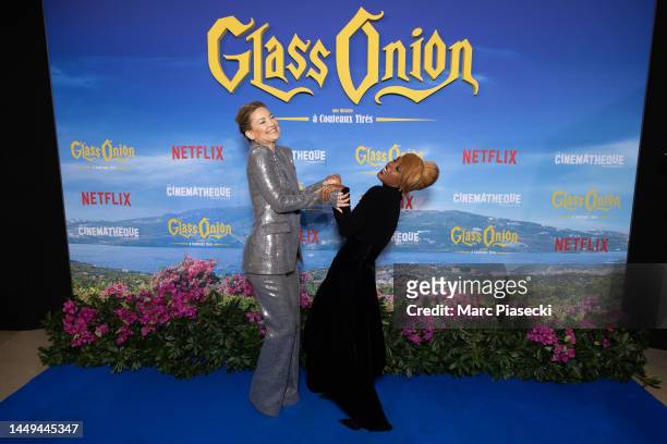 Kate Hudson and Janelle Monae attend the "Glass Onion : Une Histoire A Couteaux Tires - Glass Onion: A Knives Out Mystery" - premiere at La...