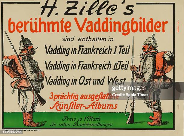 Nauck & Hartmann, Heinrich Zille, H. Zille's famous Vaddingbilder, paper, lithography, Total: Height: 35,7 cm; Width: 47,6 cm, inscribed: recto u....