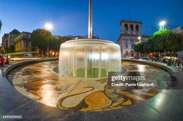 fountain in piazza tacito, terni - terni stock pictures, royalty-free photos & images