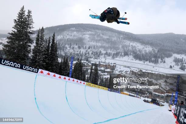 Andrew Longin of Team Canada competes during the Men's Freeski Halfpipe Qualifications on day two of the Toyota U.S. Grand Prix at Copper Mountain...