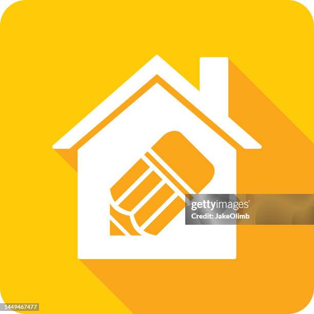 house pencil icon silhouette 2 - nursery school building stock illustrations