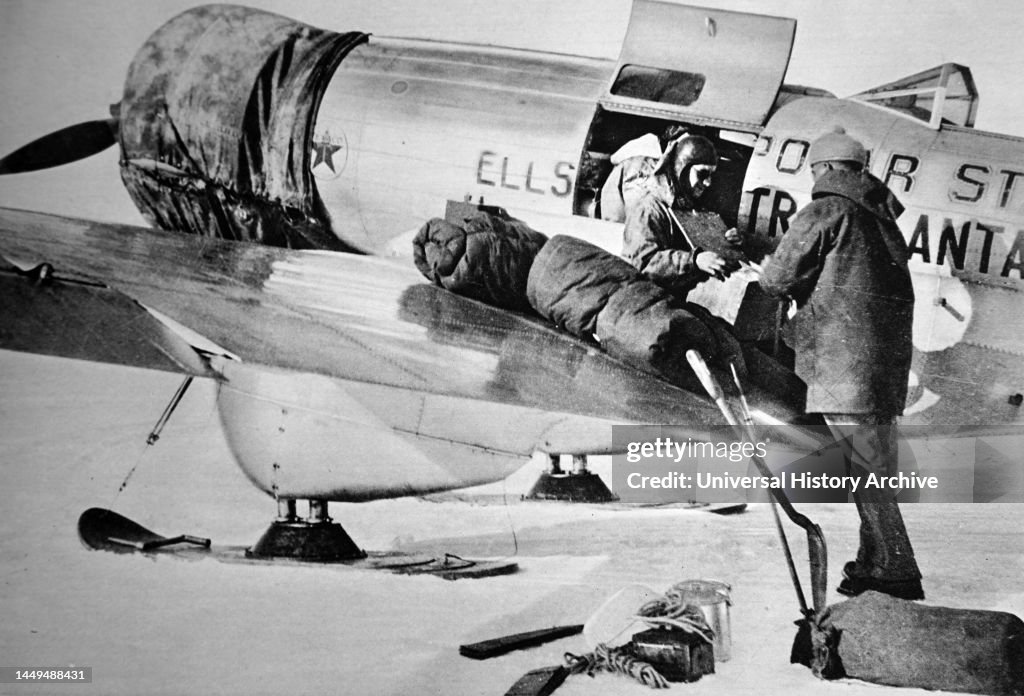 Lincoln Ellsworth And His Pilot Herbert Hollick Kenyon Load Supplies lincoln-ellsworth-and-his-pilot-herbert-hollick-kenyon-load-supplies