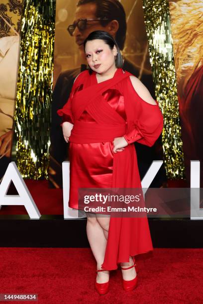 Naomi Watanabe attends the Global Premiere Screening of "Babylon" at Academy Museum of Motion Pictures on December 15, 2022 in Los Angeles,...