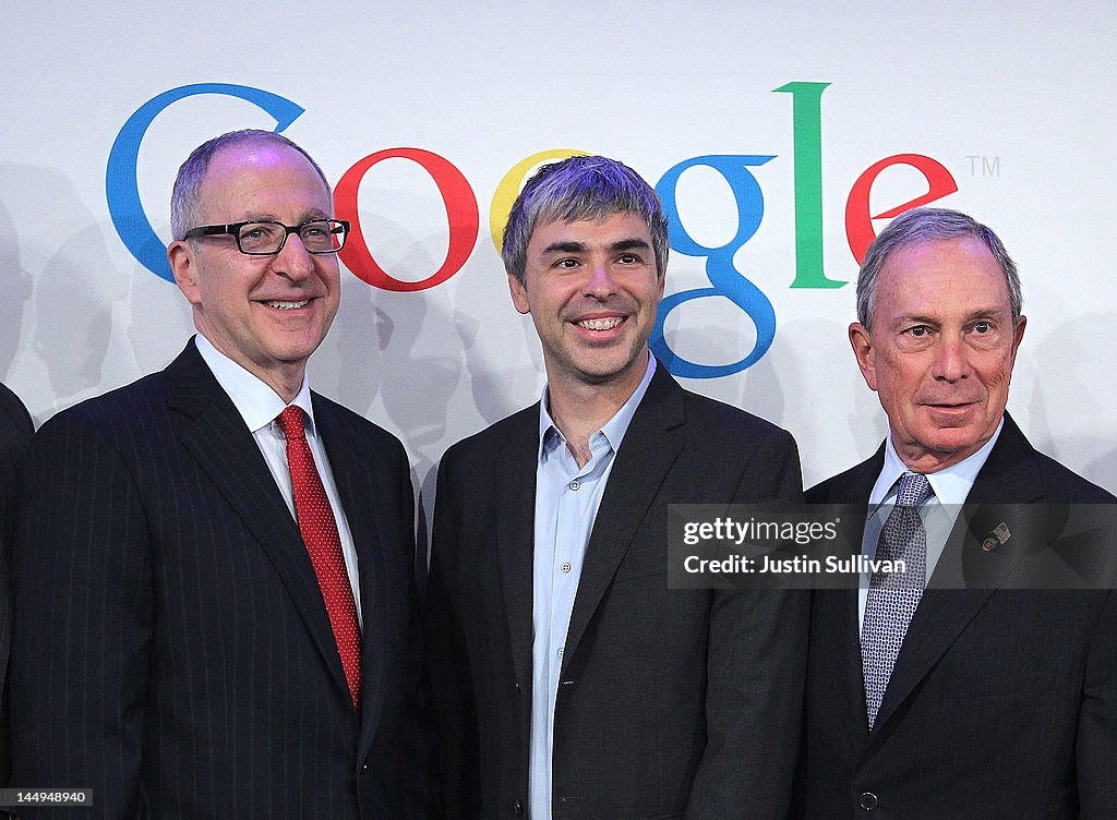 Google's Larry Page Holds Media Event In New York City