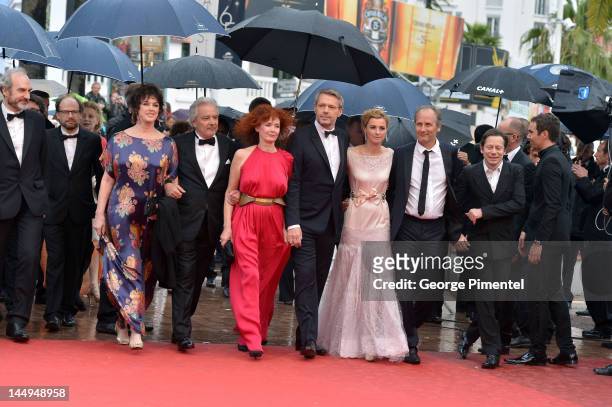 Actors Anny Duperey, Pierre Arditi, Sabine Azema, Lambert Wilson, Anne Consigny, Hippolyte Girardot and Mathieu Amalric attend the "Vous N'avez...