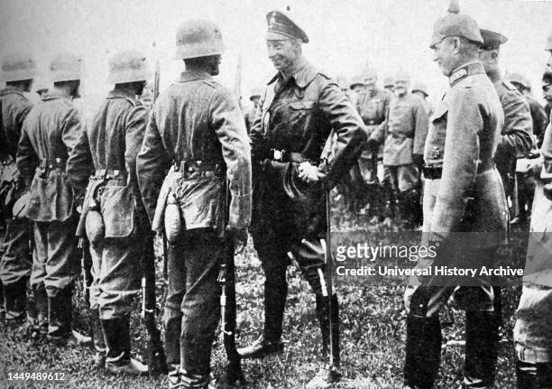 The German Crown Prince with his men during World War I. Wilhelm, German Crown Prince, Crown Prince of Prussia was the eldest child of the last...