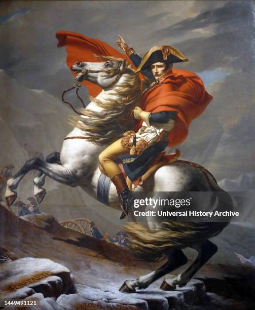 Napoleon on the Great St Bernhard Pass by Jacques-Louis David was a French painter in the Neoclassical style, considered to be the preeminent painter...